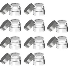 aklow akyoleticaret 35 ml Boş Şeffaf Cam Seyahat Krem ve Organizer Kavanozu, 10 Adet