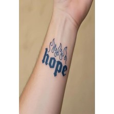 aklow akyoleticaret Hope Minimal Yarı Kalıcı Geçici Dövme, 1 Ay Kalıcı Yapıştırma Dövme, 5x5 cm