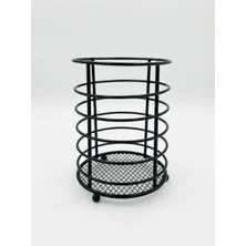 aklow akyoleticaret Kaşıklık; Metal Masa ve Tezgah Üstü Dikey ve Kalemlik Siyah, Çok Amaçlı Organizer, Mutfak Kaşıklık, Ofis Kalemlik, Modern Dekoratif Stand, Dayanıklı Metal Tasarım