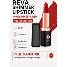 Şanal Shimmer Lipstick Mineral Red - Işıltı Ruj - 4 gr - No: 908 - Vegan & Temiz Içerik