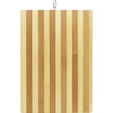 Şanal Suwors Bambu Kesme Tahtası – 26X36 cm Metal Kulp­lu Doğal Ahşap Kesim Panosu, Sebze ve Et Kesme Tahtası, Çizilmez, Hijyenik ve Dayanıklı