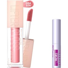 Şanal Maybelline New York Lifter Gloss Nemlendirici Dudak Parlatıcısı 004 Silk & Mini Falsies Surreal Maskara 4.7 ml Makyaj Seti