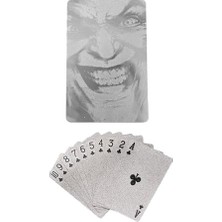 aklow akyoleticaret Silver Joker Iskambil Kağıdı Kaygan Plastik Su Geçirmez Oyun Kağıdı CIN884SLV