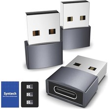 aklow akyoleticaret USB C Dişi - USB Erkek Adaptör, 3'lü Paket, Alüminyum, Tip C Şarj Güç Dönüştürücü, iPhone 15, Apple Watch, Airpods ve Carplay Uyumlu