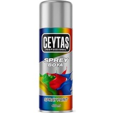 aklow akyoleticaret Ceytaş Profesyonel Sprey Boya; Akrilik Esaslı, Yüksek Kapatıcı, Hızlı Kuruma, Güneş Işığına Dayanıklı, Ahşap, Metal, Seramik, Cam Yüzeylere Uygun, Esnek, Dekoratif Boya, 400 ml (Metalik Gri)