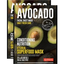 Şanal Dermal Düzenleyici ve Besleyici Tüm Cilt Tipleri Için Superfood Avokado Maskesi 25GR 2'li Set