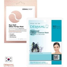 Şanal Dermal 3 Katmanlı Rose Göz Maskesi ve Nemlendirici Yumuşatıcı Deniz Yosunu Özlü Kolajen Maske