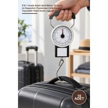 Yenilig 10 Adet Ibreli El Tartısı – 2'si 1 Arada Dahili Şerit Metre, 35 Kg/80 Lb Kapasiteli, Paslanmaz Çelik Kanca, Taşınabilir Hand Scale Luggage Scale