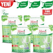 aklow akyoleticaret 4'lü Set Ekolojik Bulaşık Makinası Tableti 160 Tablet (4 x 40 Tablet)