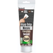 aklow akyoleticaret Ahşap Parke Tamir Macunu Mobilya Masa Dolgu Çatlak Çizik Giderici Kullanıma Hazır, 125 Ml, Siyah Renk