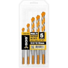 aklow akyoleticaret 5 Parça Çok Amaçlı Matkap Ucu Seti, 5-6-7-8-10 Mm, Metal Delme Için, Model 1484