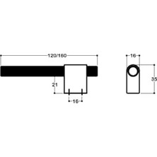 aklow akyoleticaret System 8981 Modern Kulp Antik SSY8981 0120 Abm-Abm, 120 Mm, Tek Ebat, Antik Renk