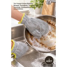 Yenilig 1 Adet Telli Bulaşık Eldiveni – Tel Yüzeyli Ovma Eldiveni, Bulaşık Temizleme, Tencere-Tava Temizliği, Dishwashing Glove