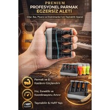 aklow akyoleticaret Premium Profesyonel Parmak Egzersiz Aleti; Gitar Bas Piyano El ve Parmak Güçlendirici, Taşınabilir, Çok Renkli