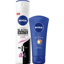 Şanal Nivea B&w Clear Kadın Sprey Deodorant 150 ml + Nivea Nemlendirici El Bakım Kremi 75 ml