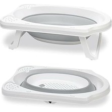 aklow akyoleticaret Katlanır Bebek Küveti, Akordiyon Çocuk Banyo Küveti, Gri
