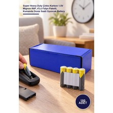 Yenilig 180 Adet Aa Kalem Pil – Super Heavy Duty Çinko-Karbon 1.5V Mignon R6P, 4'lü Folyo Paketli, Kumanda Duvar Saati Oyuncak Battery