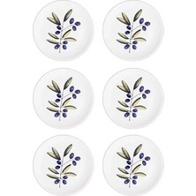 aklow akyoleticaret Olivos Pasta Tabağı 6'lı Set 19 cm OVS0001