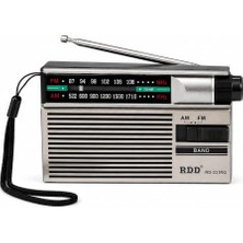 aklow akyoleticaret RD-331RG Şarjlı Cep Radyosu Fm/am 2 Bant Taşınabilir Radyo Type-C Şarjlı 2xaa Pil Destekli Kulaklık Girişli Deprem Acil Durum Radyosu