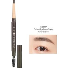 aklow akyoleticaret Perfect Eyebrow Styler Gray Brown Kaş Kalemi, Uzun Süre Kalıcı
