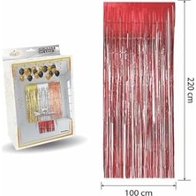 aklow akyoleticaret Lüks Kapı Perdesi, Kırmızı, 100 * 220 cm