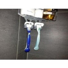 aklow akyoleticaret Düzenleyici; 2 Adet Siyah Tıraş Bıçağı Tutucu Askılı Banyo Jilet Tutucu Jilet Askısı, Duşakabin Jilet, WEF23