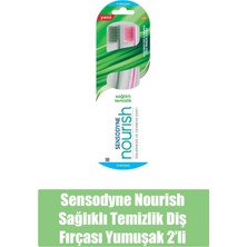 Şanal Sensodyne Nourish Sağlıklı Temizlik Diş Fırçası, Yumuşak, 2'li Set