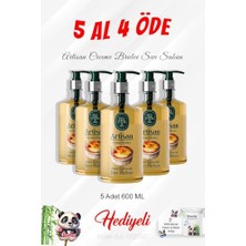 aklow akyoleticaret Creme Brulee Artisan Sıvı Sabun 600 Ml, 5 Al 4 Öde ve Rosie Pamuk