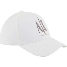 Şanal Armani Exchange Erkekler Icon Logo Şapka, Kırık Beyaz, Tek Beden