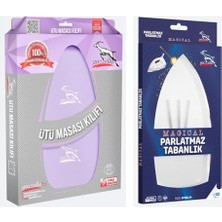 aklow akyoleticaret Gazella Ütü Altlığı + Ütü Masası Kılıfı Bezi 50 x 135 cm Lila
