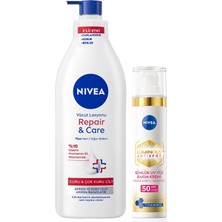 Şanal Repair&care Nemlendirici Vücut Losyonu 400ML ve SPF50 LUMINOUS630 Leke Karşıtı Gündüz Yüz Kremi 40ML