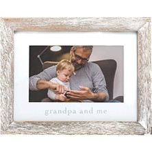 aklow akyoleticaret Grandpa & Me Rustik Eskitilmiş Resim Çerçevesi, Büyükbaba Için Babalar Günü Hediyesi