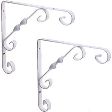 aklow akyoleticaret 2 Adet Burgulu 15 x 15 cm Dekoratif Raf Altı Ayağı Konsol Siyah
