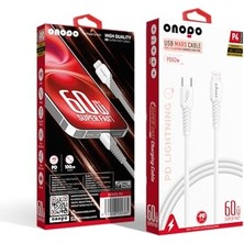 aklow akyoleticaret Kablo, Onopo iPhone Uyumlu Type-C To Lightning 20W Pd Hızlı Şarj ve Data Kablosu 1 Metre - P4 | 8 Pinli Smart | Beyaz