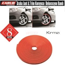 aklow akyoleticaret 8 Metre Kırmızı Jant Fitili ve Lastik Trim Bandı