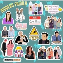 aklow akyoleticaret Modern Family Sticker Seti, Laptop Notebook Telefon Etiket Journal