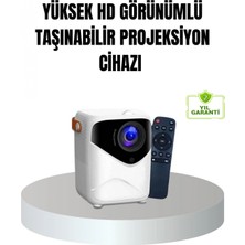 Pileli Store Taşınabilir 1080P Hd Akıllı Projektör – 64GB Dahili Hafıza 2gb Ram Uzaktan Kumandalı