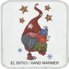 aklow akyoleticaret Yıldızlı Noel Cücesi Cep Sobası El Isıtıcı Sıcak Su Torbası Pvc 10X9,5 cm