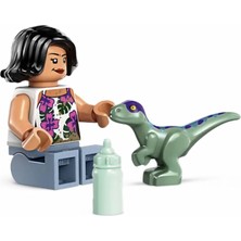 Şanal LEGO Jurassic World - Sammy ve Yeşil Baby Velociraptor Dinozor Biberon Orijinal Minifigürler 5701206524042