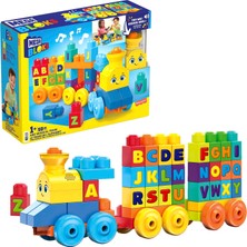 Şanal Fisher-Price Mega Bloks Müzikli Alfabe Treni, Gerçek Sesler ve Müzik ile Harfleri Öğretir FWK22
