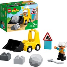 Şanal LEGO Duplo Inşaat Buldozeri 10930-2 Yaş ve Üzeri Çocuklar Için Mini Buldozer Içeren Eğitici Oyuncak Yapım Seti (10 Parça)