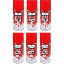 aklow akyoleticaret 6 Adet Kar Spreyi Duvara Cama Yazan Noel Ağacı Dekoru Silinir Iz Bırakmaz Erimeyen Kar Spreyi 150 ml