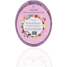 aklow akyoleticaret Doğal El Yapımı Lavanta Özlü Sabunlu Vücut Duş Süngeri 125 G