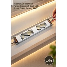 Yenilig 4 Adet LED Trafosu CT-2678 – 360W 30A Süper Slim Fansız Klemensli Şerit LED Driver Power Supply 220V