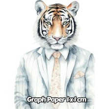 aklow akyoleticaret Watercolor Tiger Graph Paper 1x1 Cm: 1 cm Squared Grid Paper | Gift For People Who Love Cats; Wildlife Animal Lovers | For Back To School, Office, Work | 8.5 x 11 Inches | 111 Pages | V4