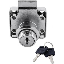 aklow akyoleticaret Ugr Kare Mobilya Çekmece Dolap Kilidi, 2 Anahtarlı Kilit, 22 Mm, 4x4 Cm, Nikel Krom