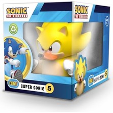 aklow akyoleticaret Box-Edition Super Sonic Koleksiyoncu Vinil Kauçuk Ördek Figürü - Sonic Der Hedgehog