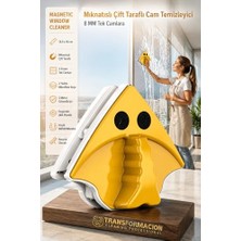 aklow akyoleticaret Mıknatıslı Çift Taraflı Cam Silici Güvenli Pratik Cam Temizleme Aparatı 8 mm Tek Camlara 717567