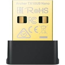 aklow akyoleticaret Archer TX10UB Nano Wi-Fi 6 ve Bluetooth 5.3 USB Adaptör, AX900 Mbps, Çift Bant, Ikisi Bir Arada, Windows Uyumlu