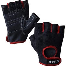 Şanal Delta Force Extra Ağırlık Body Dambıl Halter Fitness Eldiveni Siyah Kırmızı (Medium)